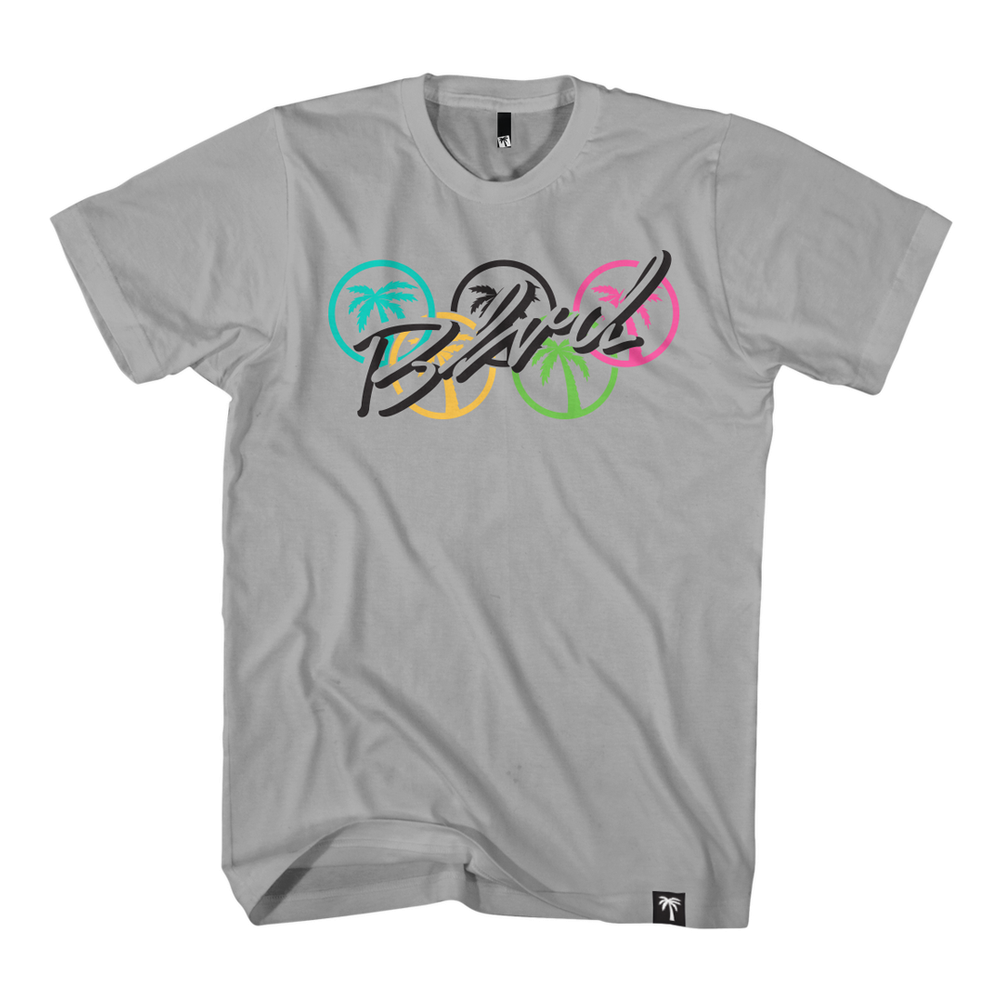 T-shirt Homme BLVD SUPPLY CO. Motif Palmiers - Noir, Taille S, 100% Coton, Occasion Très Bon état